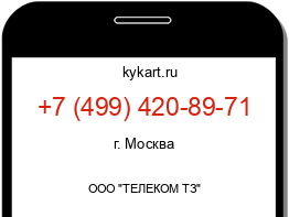 Информация о номере телефона +7 (499) 420-89-71: регион, оператор