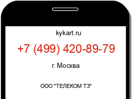 Информация о номере телефона +7 (499) 420-89-79: регион, оператор