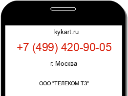 Информация о номере телефона +7 (499) 420-90-05: регион, оператор