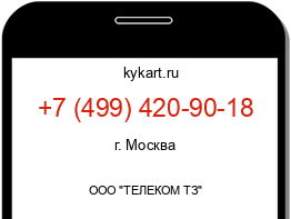 Информация о номере телефона +7 (499) 420-90-18: регион, оператор