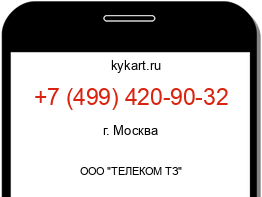 Информация о номере телефона +7 (499) 420-90-32: регион, оператор