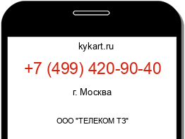 Информация о номере телефона +7 (499) 420-90-40: регион, оператор