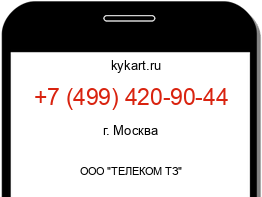 Информация о номере телефона +7 (499) 420-90-44: регион, оператор