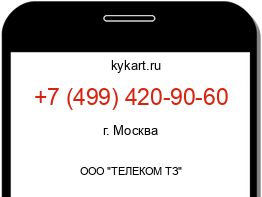 Информация о номере телефона +7 (499) 420-90-60: регион, оператор