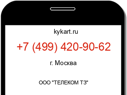 Информация о номере телефона +7 (499) 420-90-62: регион, оператор