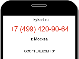 Информация о номере телефона +7 (499) 420-90-64: регион, оператор