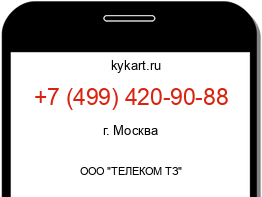 Информация о номере телефона +7 (499) 420-90-88: регион, оператор