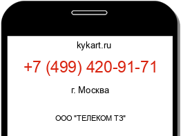 Информация о номере телефона +7 (499) 420-91-71: регион, оператор