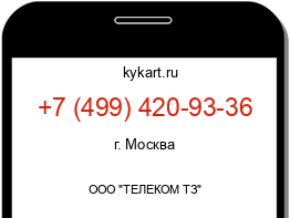 Информация о номере телефона +7 (499) 420-93-36: регион, оператор