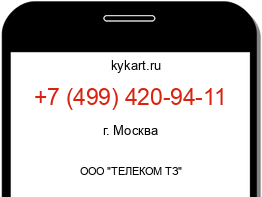 Информация о номере телефона +7 (499) 420-94-11: регион, оператор