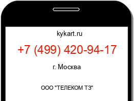 Информация о номере телефона +7 (499) 420-94-17: регион, оператор