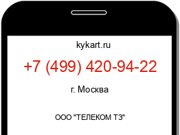 Информация о номере телефона +7 (499) 420-94-22: регион, оператор