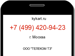 Информация о номере телефона +7 (499) 420-94-23: регион, оператор