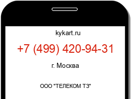 Информация о номере телефона +7 (499) 420-94-31: регион, оператор