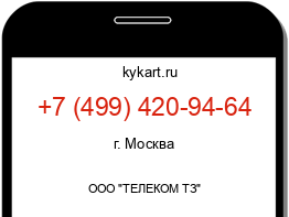 Информация о номере телефона +7 (499) 420-94-64: регион, оператор