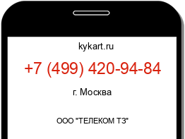 Информация о номере телефона +7 (499) 420-94-84: регион, оператор