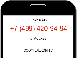 Информация о номере телефона +7 (499) 420-94-94: регион, оператор