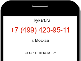 Информация о номере телефона +7 (499) 420-95-11: регион, оператор