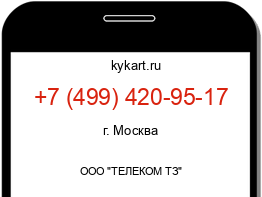 Информация о номере телефона +7 (499) 420-95-17: регион, оператор