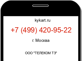 Информация о номере телефона +7 (499) 420-95-22: регион, оператор