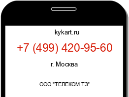 Информация о номере телефона +7 (499) 420-95-60: регион, оператор