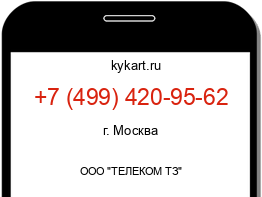 Информация о номере телефона +7 (499) 420-95-62: регион, оператор