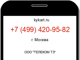 Информация о номере телефона +7 (499) 420-95-82: регион, оператор