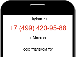 Информация о номере телефона +7 (499) 420-95-88: регион, оператор