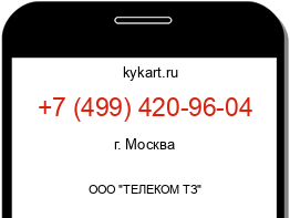 Информация о номере телефона +7 (499) 420-96-04: регион, оператор