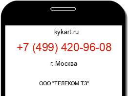 Информация о номере телефона +7 (499) 420-96-08: регион, оператор