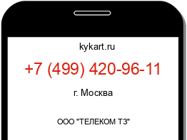 Информация о номере телефона +7 (499) 420-96-11: регион, оператор