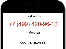 Информация о номере телефона +7 (499) 420-96-12: регион, оператор