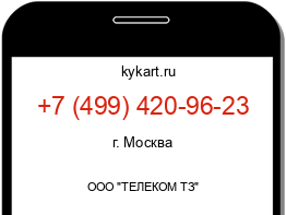 Информация о номере телефона +7 (499) 420-96-23: регион, оператор