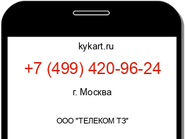 Информация о номере телефона +7 (499) 420-96-24: регион, оператор