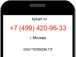 Информация о номере телефона +7 (499) 420-96-33: регион, оператор