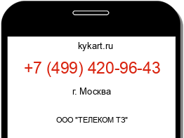 Информация о номере телефона +7 (499) 420-96-43: регион, оператор