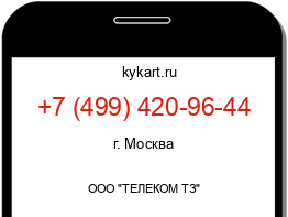 Информация о номере телефона +7 (499) 420-96-44: регион, оператор