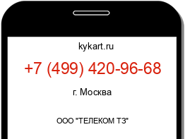 Информация о номере телефона +7 (499) 420-96-68: регион, оператор