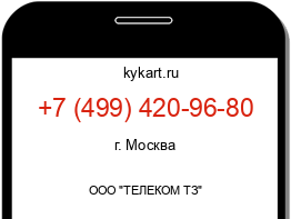 Информация о номере телефона +7 (499) 420-96-80: регион, оператор