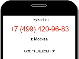 Информация о номере телефона +7 (499) 420-96-83: регион, оператор