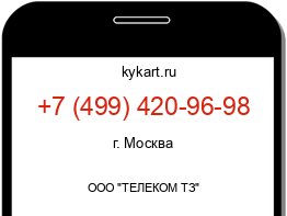 Информация о номере телефона +7 (499) 420-96-98: регион, оператор