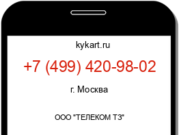 Информация о номере телефона +7 (499) 420-98-02: регион, оператор