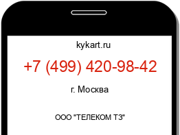 Информация о номере телефона +7 (499) 420-98-42: регион, оператор