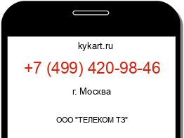 Информация о номере телефона +7 (499) 420-98-46: регион, оператор