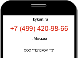 Информация о номере телефона +7 (499) 420-98-66: регион, оператор