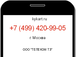 Информация о номере телефона +7 (499) 420-99-05: регион, оператор