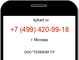Информация о номере телефона +7 (499) 420-99-18: регион, оператор