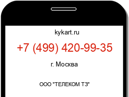 Информация о номере телефона +7 (499) 420-99-35: регион, оператор