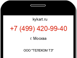 Информация о номере телефона +7 (499) 420-99-40: регион, оператор