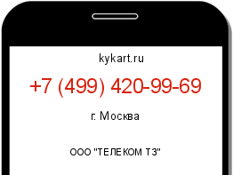 Информация о номере телефона +7 (499) 420-99-69: регион, оператор